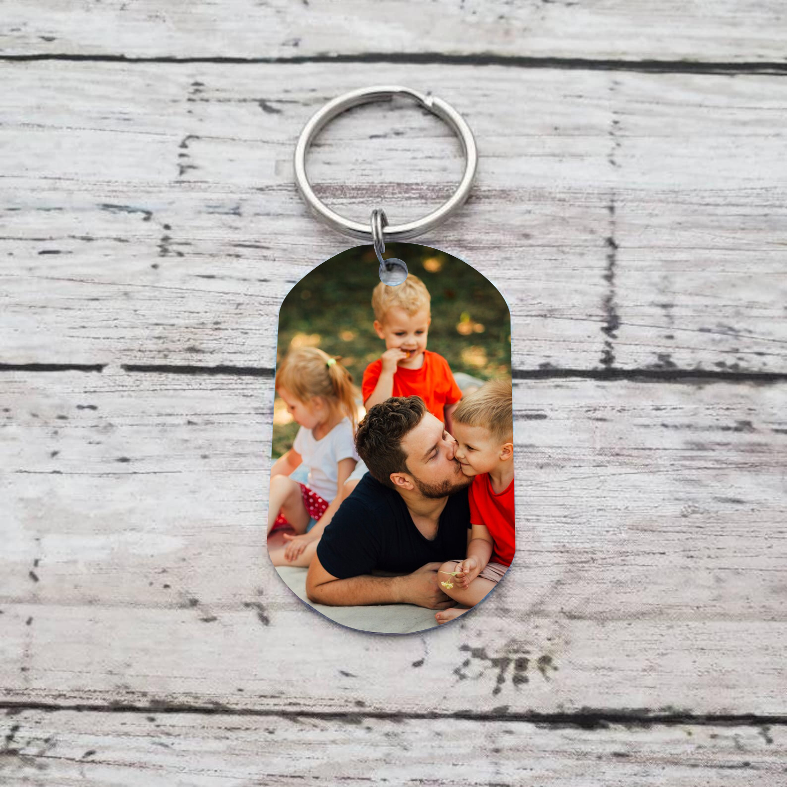 4 Names - Personalised Dad Keychain Custom Name & Photo Keychain Father's Day Gifts-Jessemade AU