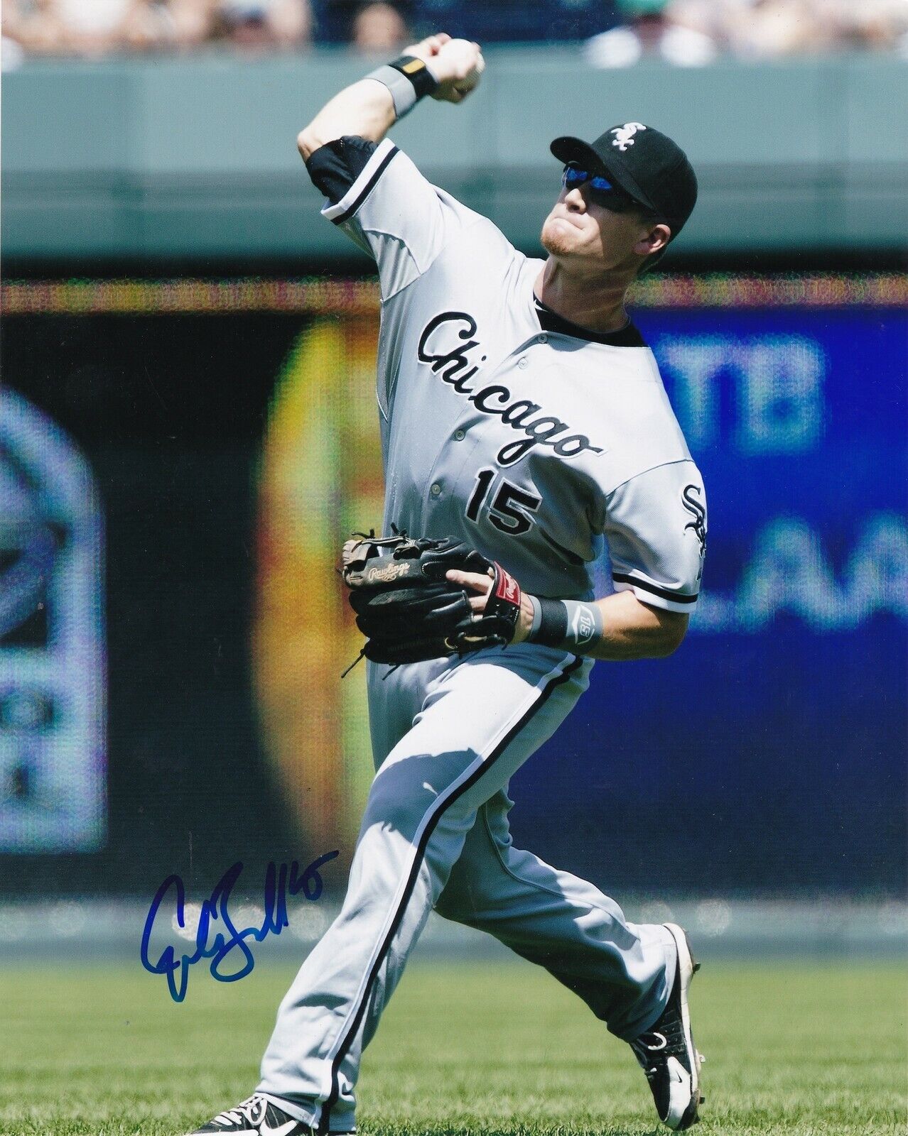 GORDON BECKHAM CHICAGO WHITE SOX ACTION SIGNED 8x10