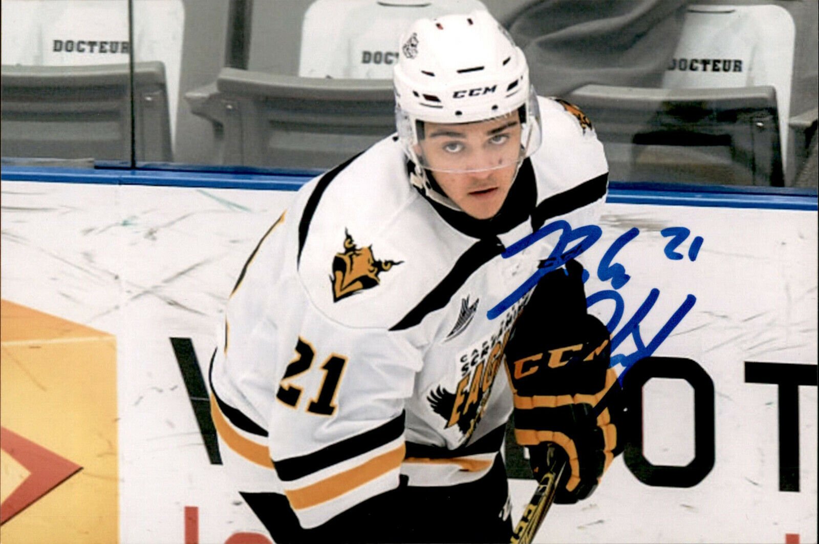 Peyton Hoyt SIGNED 4x6 Photo Poster painting CAPE BRETON SCREAMING EAGLES / NHL DRAFT 2017 #2