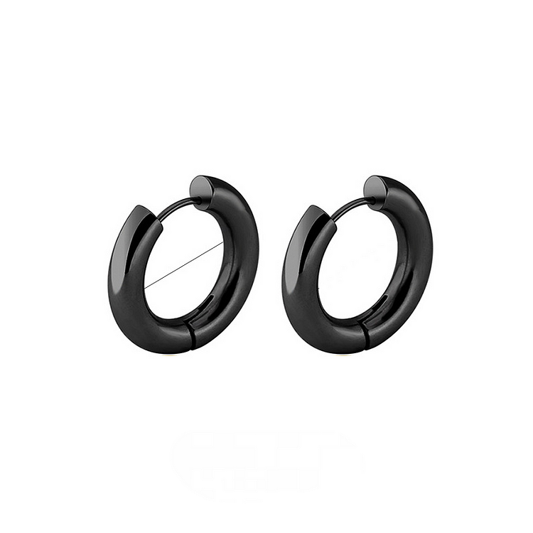 Men's Circle Hoop Earrings Hip Hop Jewelry-VESSFUL