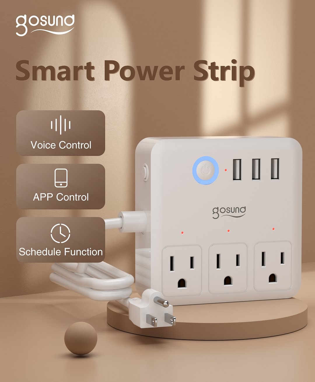 Smart Power Strip WP9 White