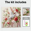 (Pre-Framed)White Bird-Special Shape Diamond Painting Kit(25x25cm)