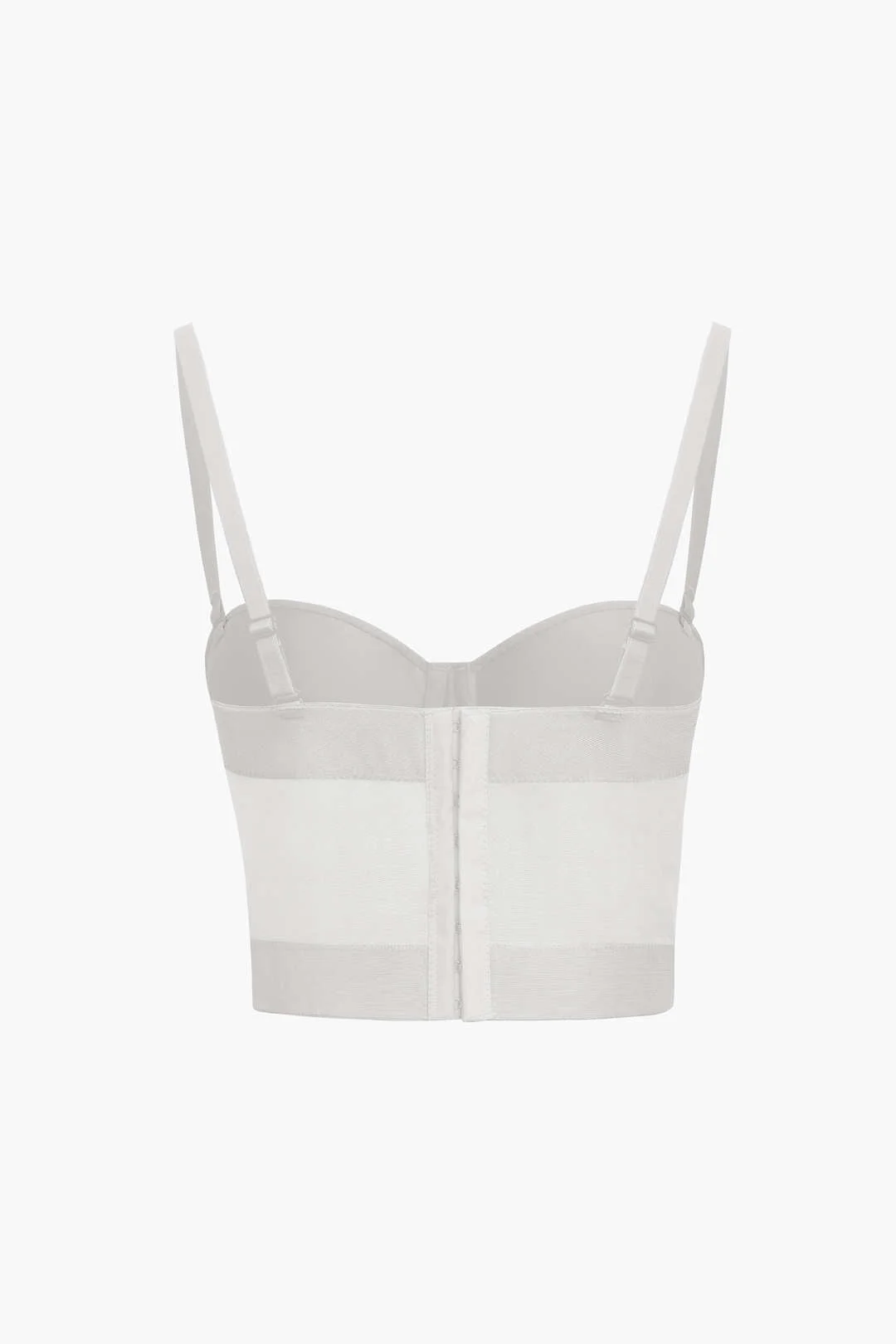 Brownm mesh bustier top with underwire