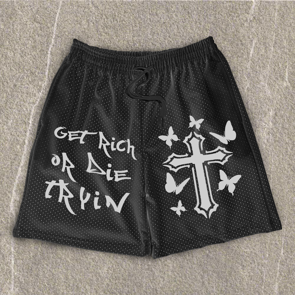 God Redeems Printed Mesh Shorts