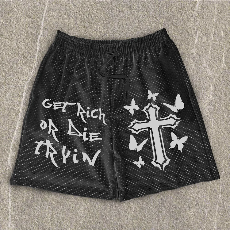 God Redeems Printed Mesh Shorts
