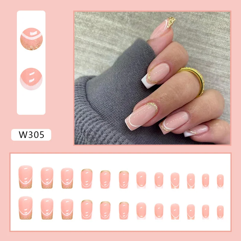 Churchf Churchf White Pure To Wear Nail Removable Nail Patch Finished Product Hot Fake Nails