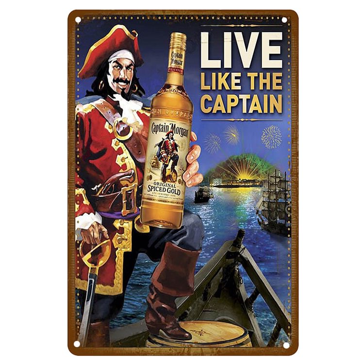 Captain Morgan Beer - Vintage Tin Signs/Wooden Signs - 7.9x11.8in & 11.8x15.7in
