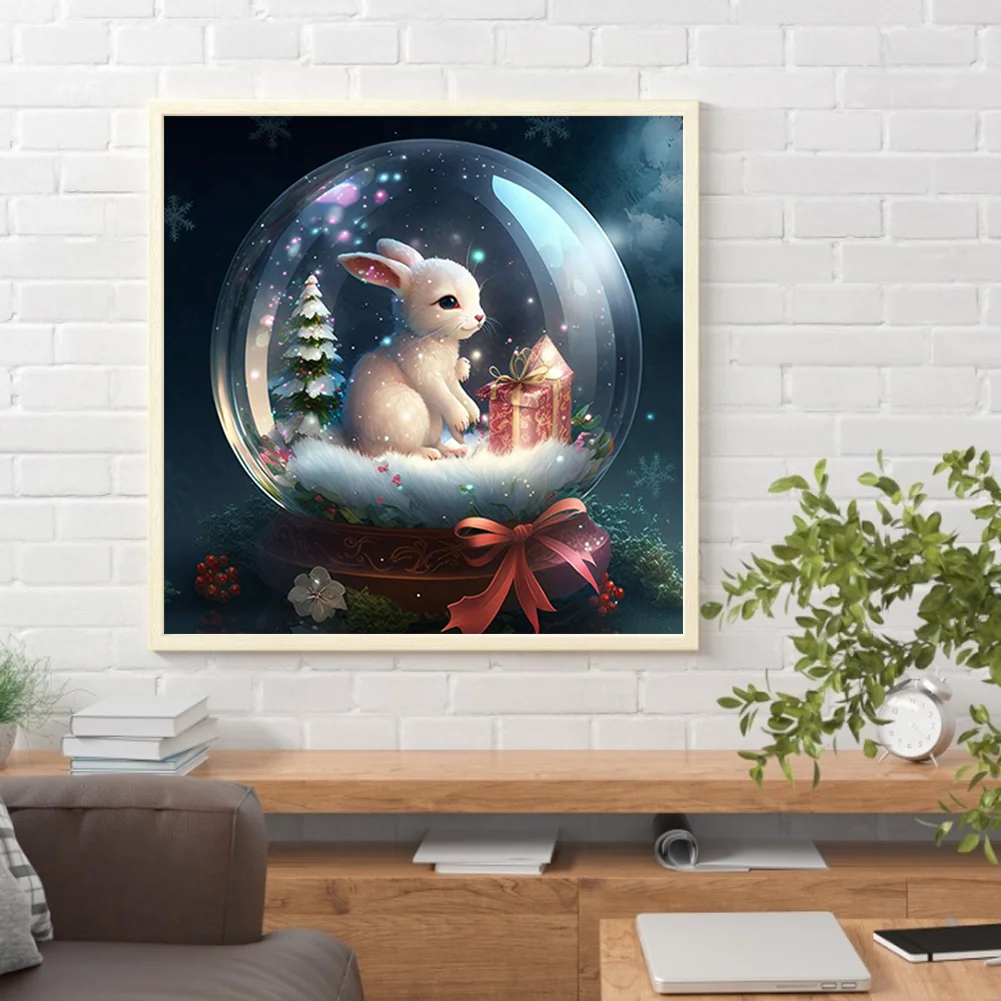 DIY Paint By Number 40*40cm - Crystal Ball-Rabbit