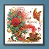 Blumenschmetterling - speziell geformte Diamond Painting - 30*30cm