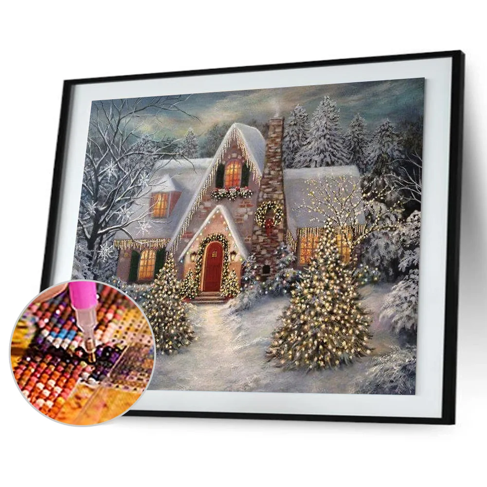Diamond Painting - Full Round Drill - Snow House(70*50cm)