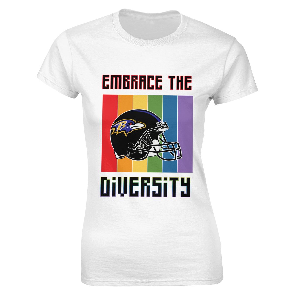 Baltimore Ravens Embrace The Diversity Women's Classic-Fit T-Shirt
