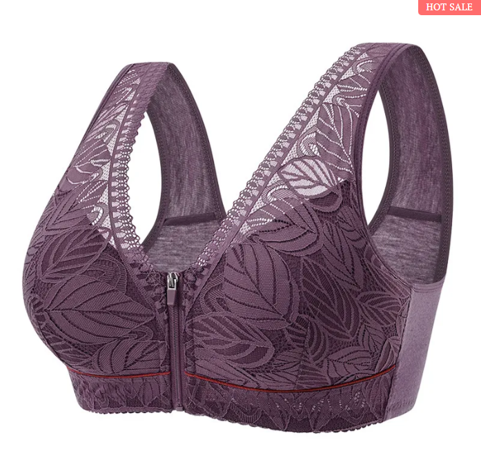 Comfort Lift Rose Lace Wireless Support Bra 1104 - Taupe – Purple