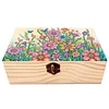 5D DIY Diamond Painting Handmade Wood Storage Box Crystal Storage Case (Flower)