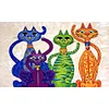 Diamond Painting -DIY Round Drill High Street Cat(50x30cm)