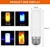 2 Pcs LED Flame Light Bulb 5W Flickering Light Bulbs 4 Lighting Modes Decorative Flame Lamp for Bedroom Living Room Gardens Parties
