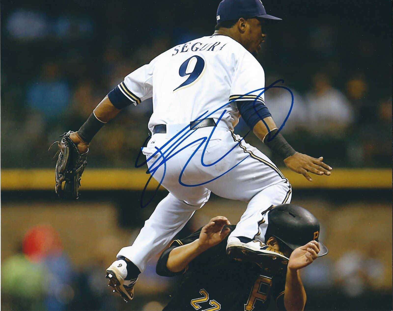 Signed 8x10 JEAN SEGURA Milwaukee Brewers Autographed Photo Poster painting - COA