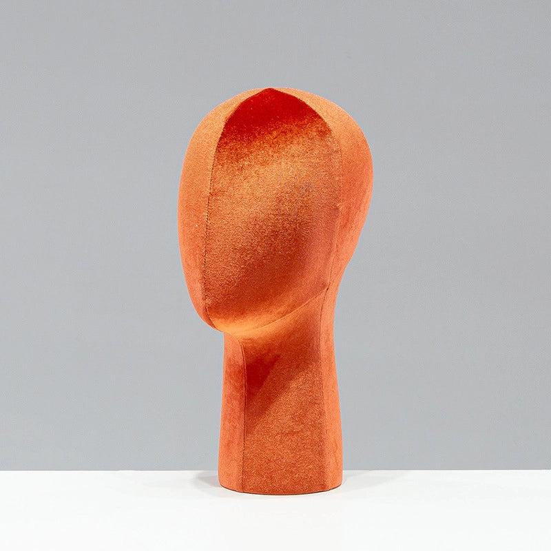Velvet Head Mold Prop Display Stand Wig Hat Glasses Scarf Jewelry Bracket Dummy Head Model Prop Hat Drag