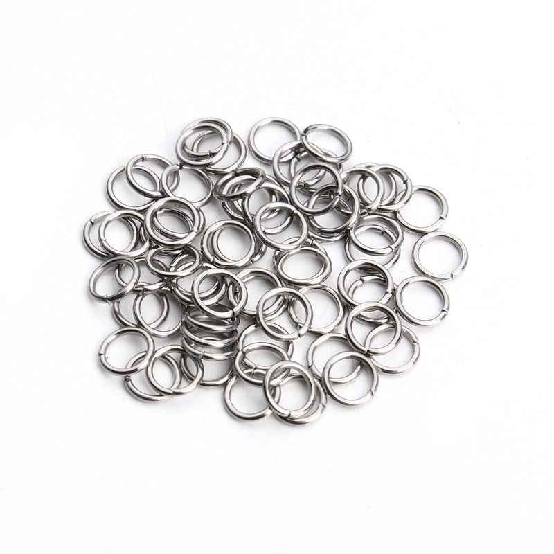 200 Pieces Per Pack Stainless Steel Circle Solid Color Jump Ring Minimalist