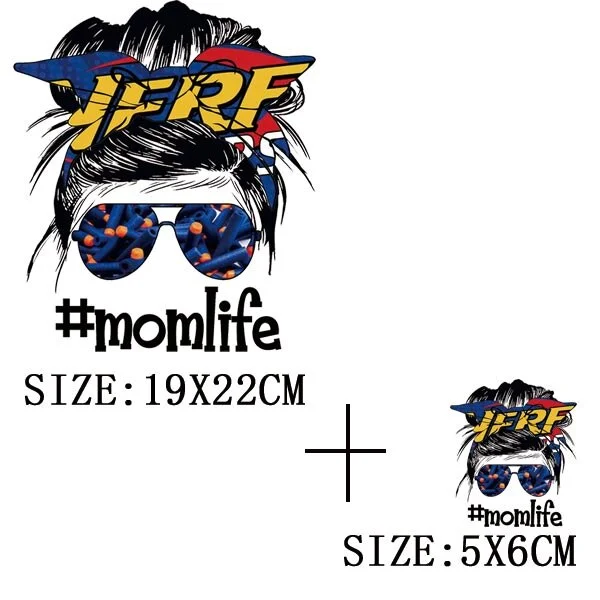 Mom&Baby Thermal Sticker On T-shirt DIY Washable Patch On Clothes Fashion Design Iron On Transfer For Hoodies Bag Decor Applique