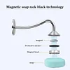 No Drilling Stainless Steel Soap Holder, Wall Mounted Soap Box Drain Rack, Waterproof Moisture-Proof, Magnetic Drainage Rack for Bathroom Kitchen
