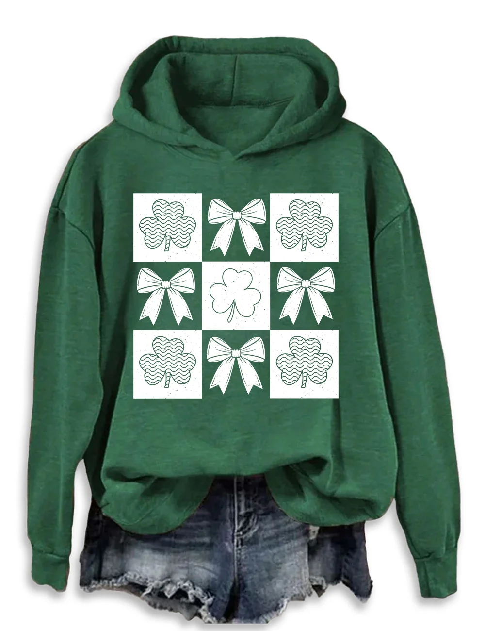 Retro Checkered St Patrick's Day Hoodie