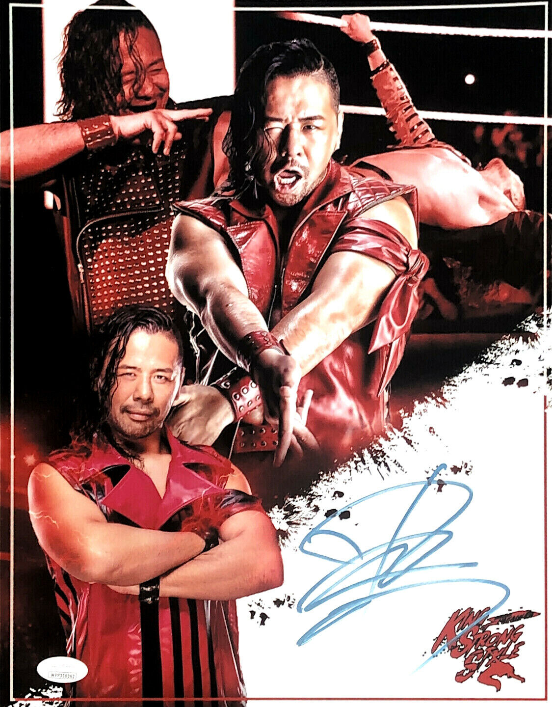 WWE SHINSUKE NAKAMURA HAND SIGNED AUTOGRAPHED 14X11 Photo Poster painting WITH JSA COA VERY RARE