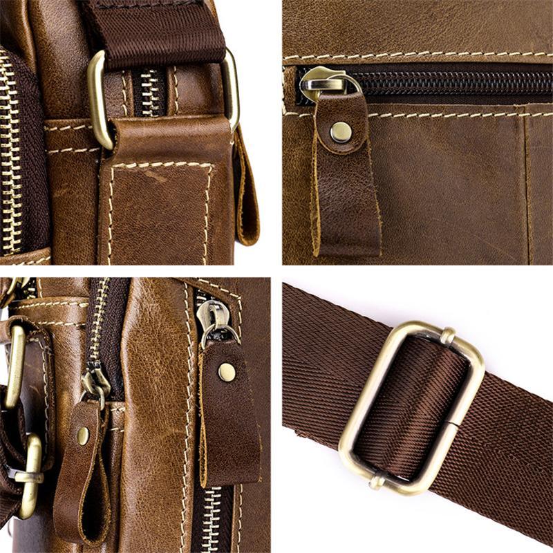 Men's Casual Zipper Crossbody Packs Shoulder Bag With Large Capacity