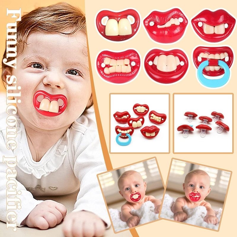(🎄Early Christmas Sale-49% OFF) Funny Teeth Baby Pacifiers - Buy 3 Get 3 Free Now!