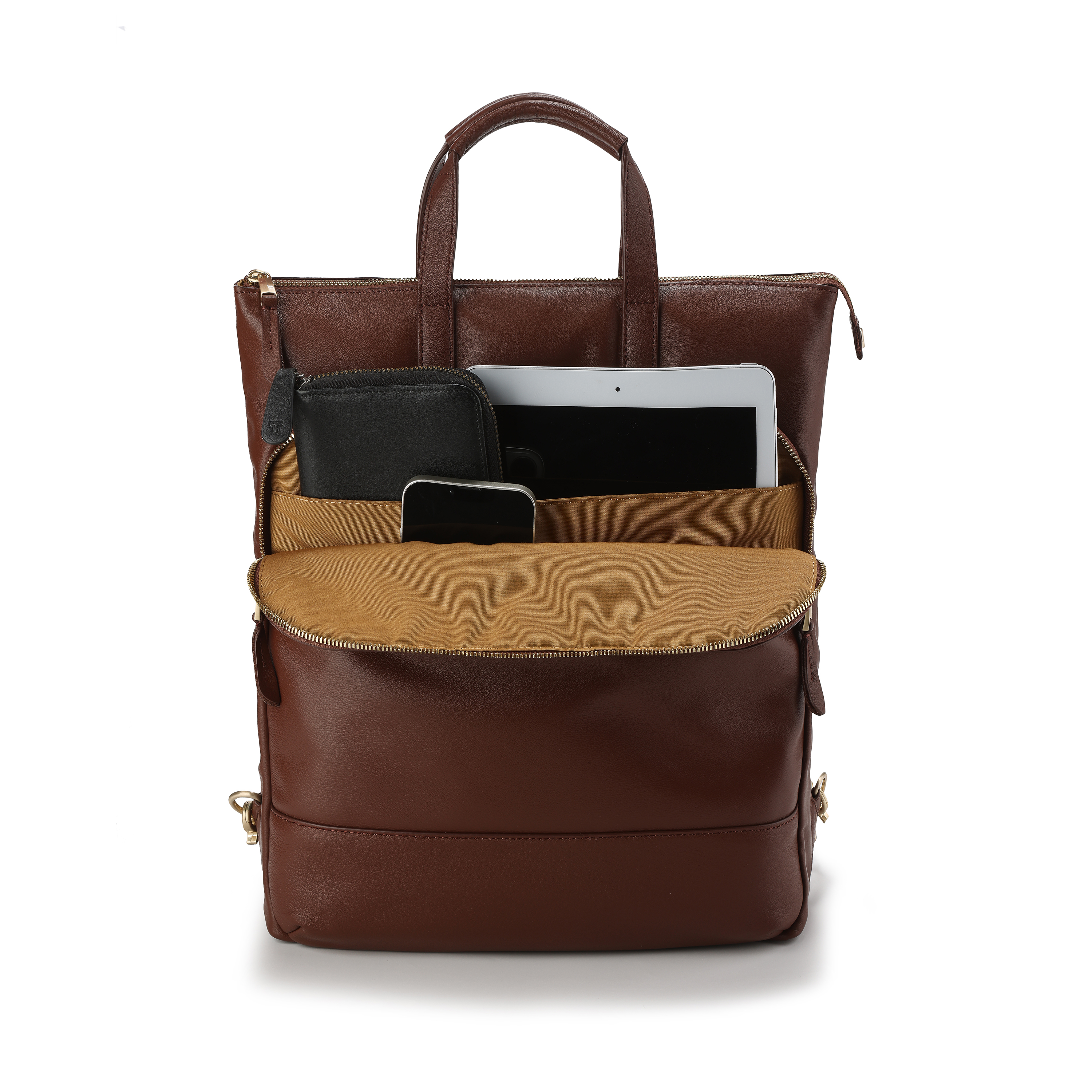 Harewood Leather Briefcase/Backpack KNOMO USA - Bags that work beautifully