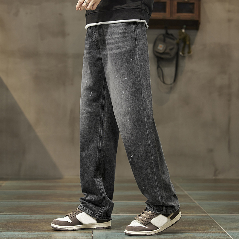 Sopula Men's Retro Splash Straight Jeans - SOPULA