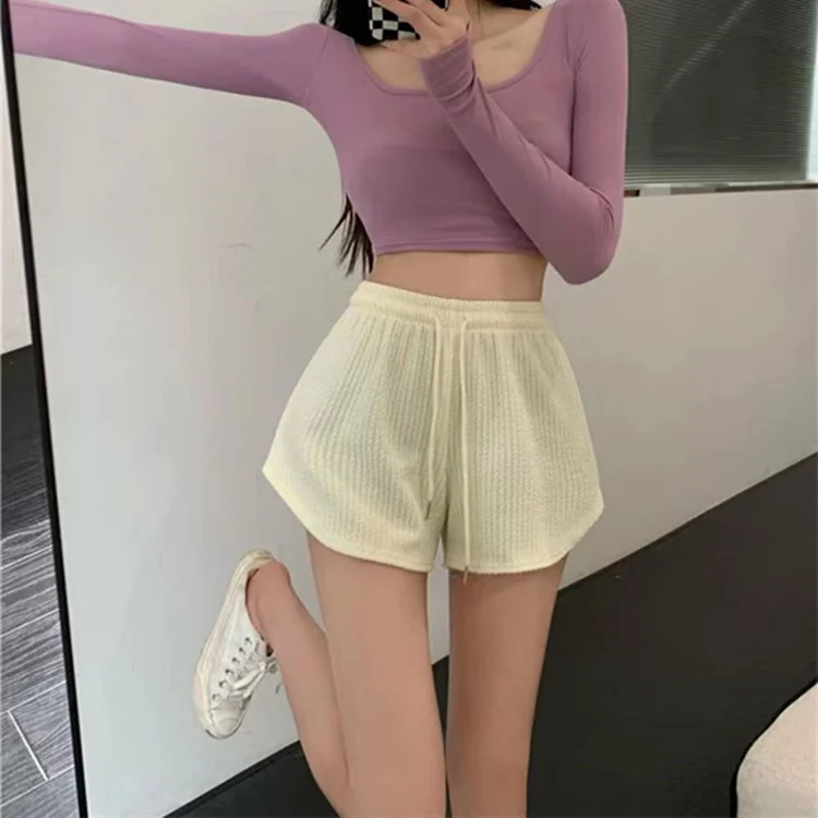 Uveng Uveng Fitness Shorts Female 2024 Summer Thin Loose Casual Large Size Wide Leg High Waist A Word Student Sports Hot