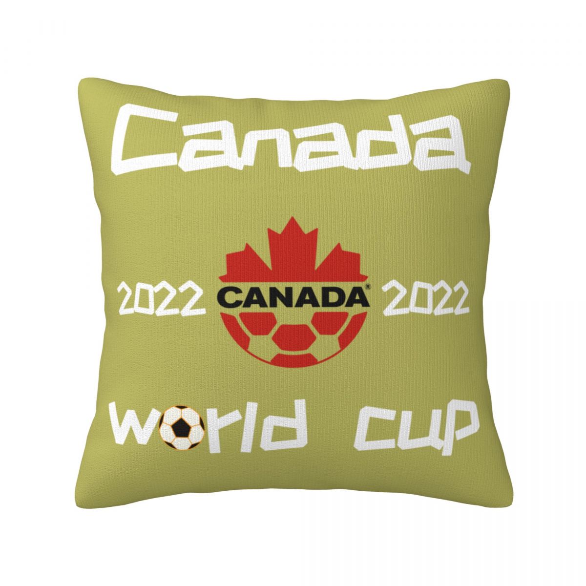 Canada 2022 World Cup Team Logo Decorative Square Throw Pillow Covers