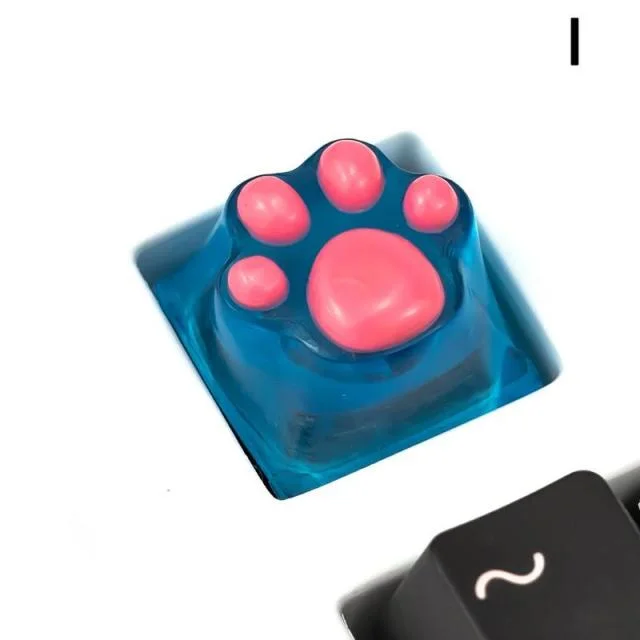 Xpoko 1 Pcs Soft Silicone Cat Paw Key Cap Games Backlit Mechanical Keyboard Keycaps For CHERRY MX Switches Personality Customized
