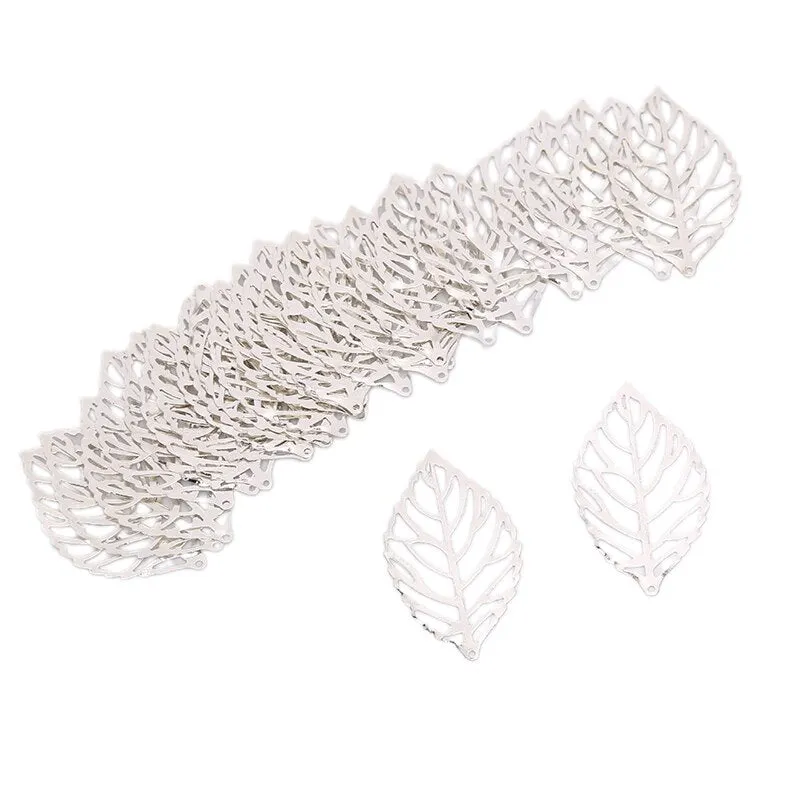 30/20/10 DIY Jewelry Earrings Stud Pin Filigree Flower Wraps Connectors DIY Jewelry Making Accessories Metal Crafts Decoration