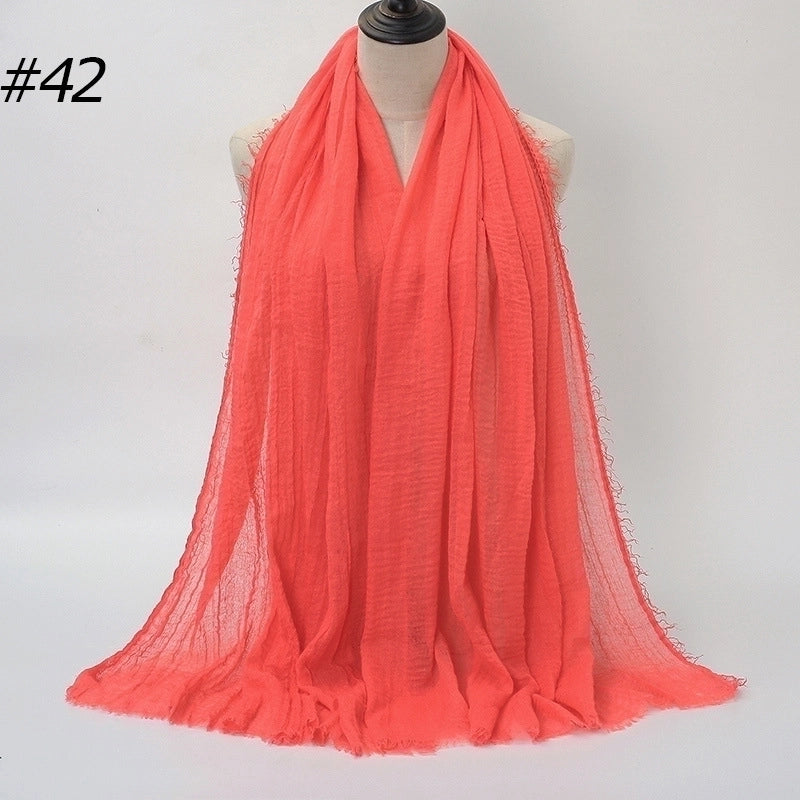 20 Pieces Fashion Solid Color Cotton Pashmina Scarves