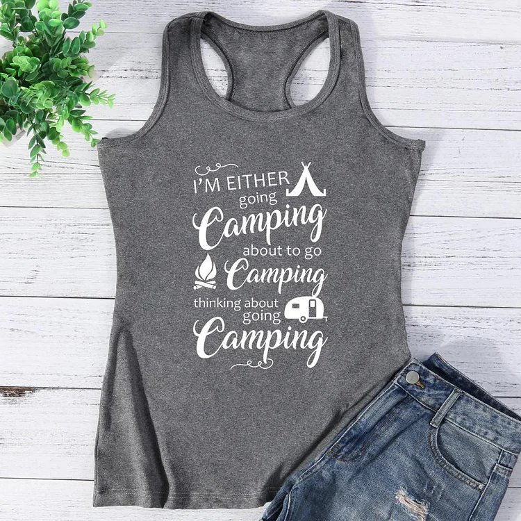 Thinking About Camping Vest Top-Annaletters