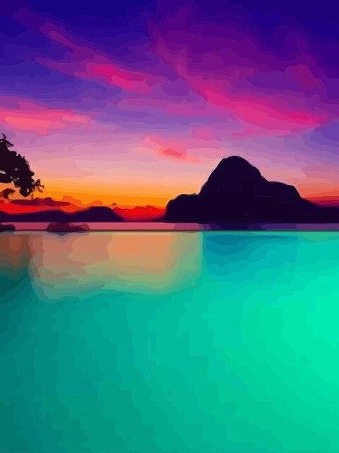 

Sunrise on Lake – Paint By Numbers - 40*50CM, 501 Original