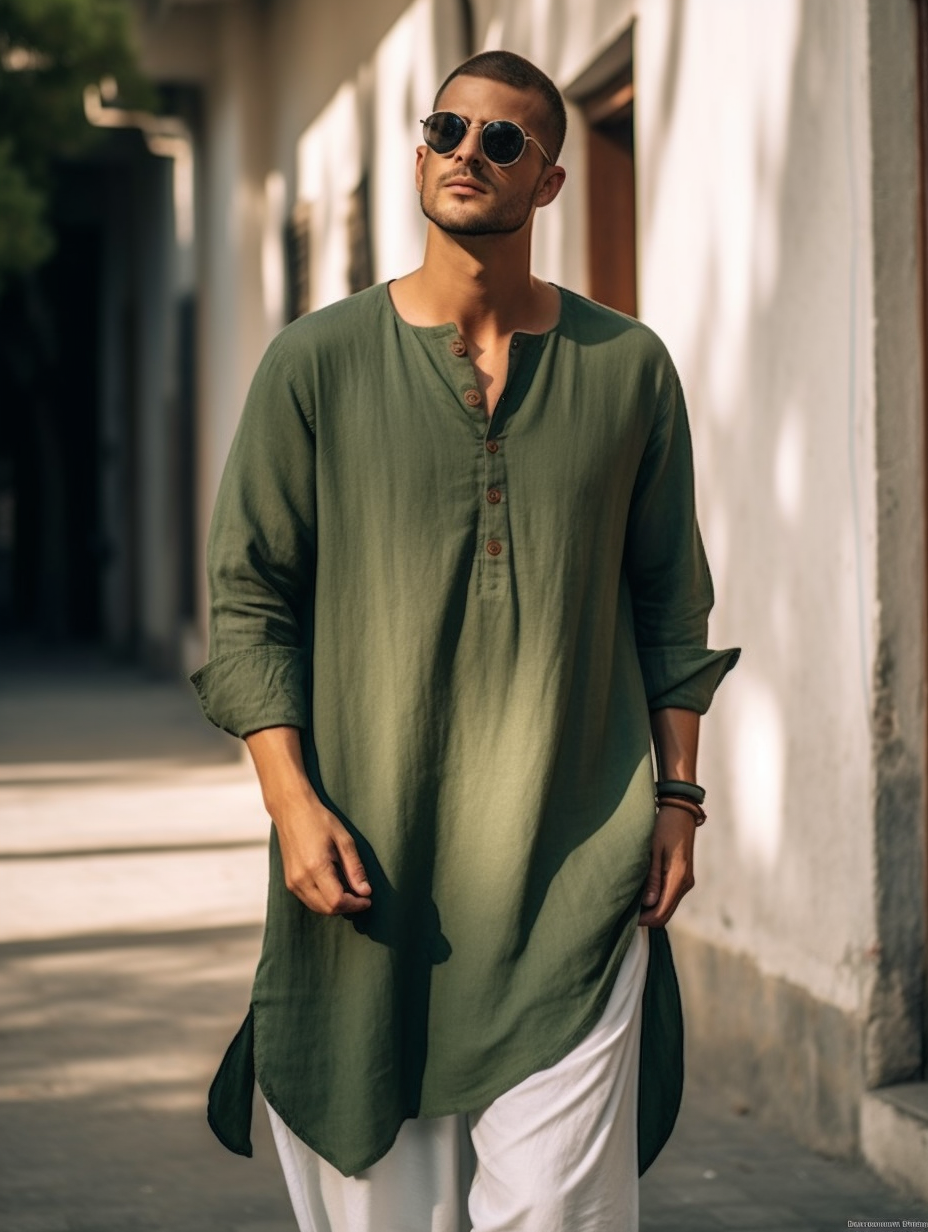 Men's Comfortable Linen Kaftan