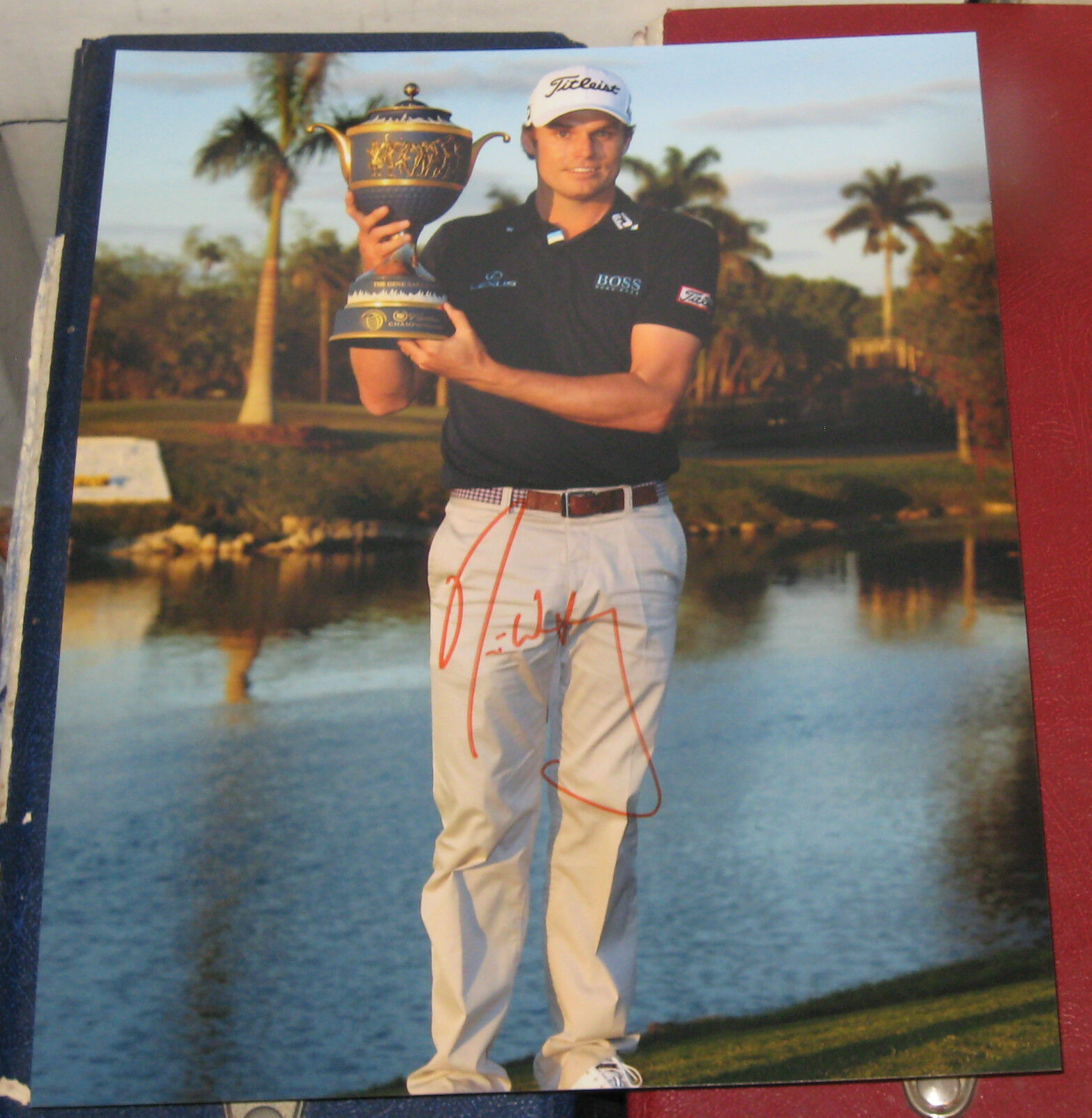 Nick Watney 2011WGC-Cadillac Championship Winner SIGNED 8x10 Photo Poster painting COA PGA GOLF