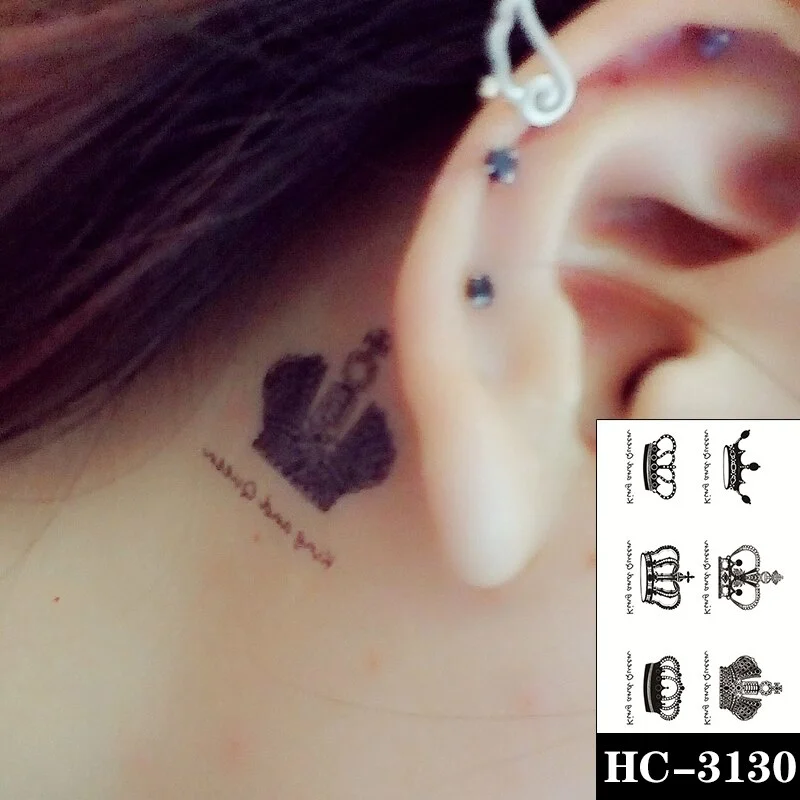 Waterproof Temporary Tattoo Sticker Cartoon Carousel Pattern Heart Moon Body Art Fake Tattoos Flash Tatoos Arm Ear for Men Women