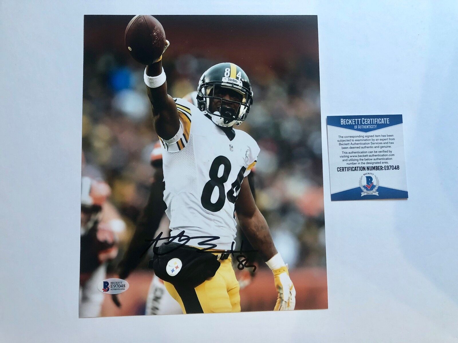 Antonio Brown Hot! signed autographed Steelers 8x10 Photo Poster painting Beckett BAS coa