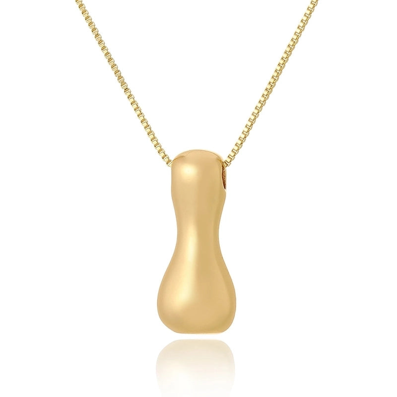 Copper Letter Pendant Necklace