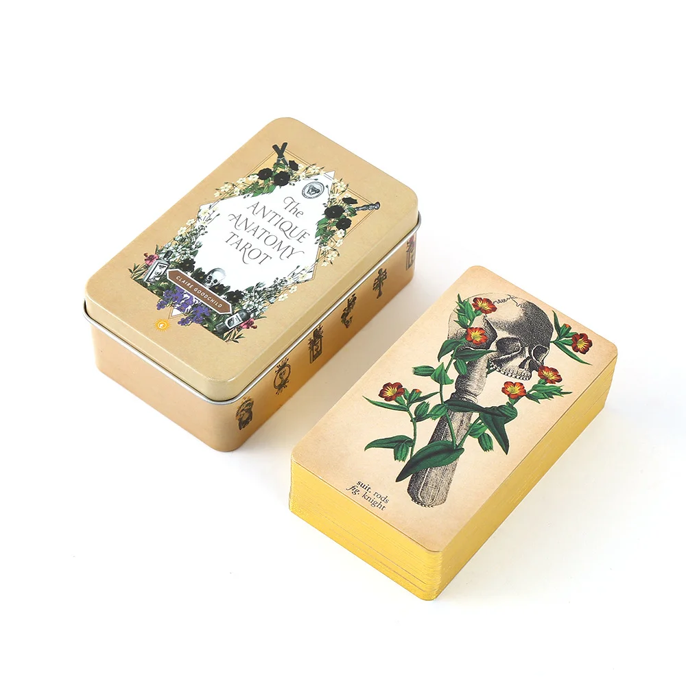 The Antique Anatomy Tarot Metal Box and Guide Booklet