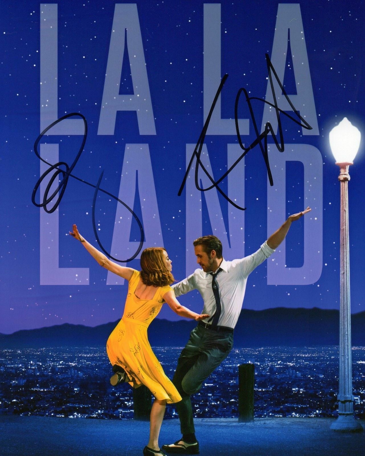 LA LA LAND - RYAN GOSLING & STONE AUTOGRAPHED SIGNED A4 PP POSTER Photo Poster painting PRINT