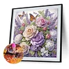Peinture Diamant En Forme Spéciale De Rose Papillon-40*40CM
