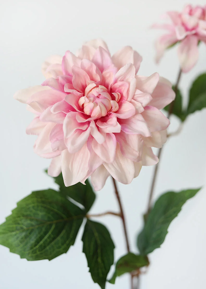 Fake Flowers Pink Real Touch Dahlia - 23.5"