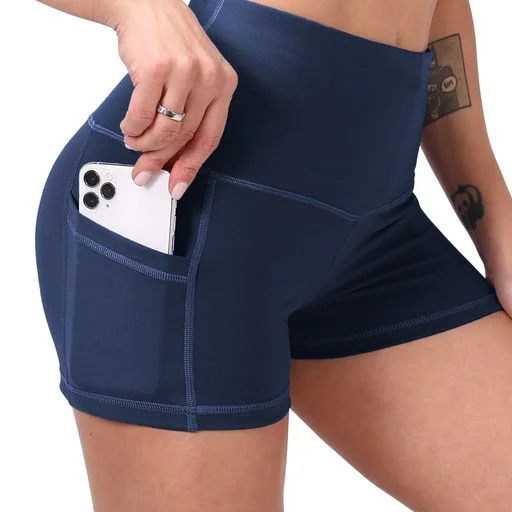 SVOKOR Sport Shorts Women High Waist Fitness Short Pants With Pockets Gym Running Yoga Leggings For Femal Panties