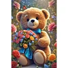 (40*60cm)Bouquet Bear - Full Round Drill Diamond Painting