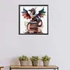 Flying Dragon In Book-Paint by Numbers Acrylic Paintingg 40*40CM(Watercolor)