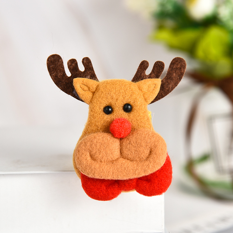 Christmas Santa Bear Reindeer Kids Plush Bracelet Gift 